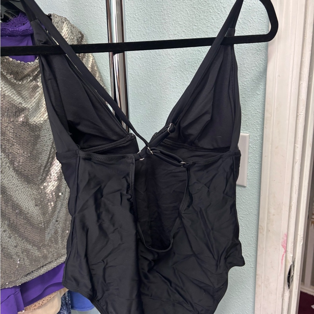 NWT Black One-Piece Swimsuit Sz L